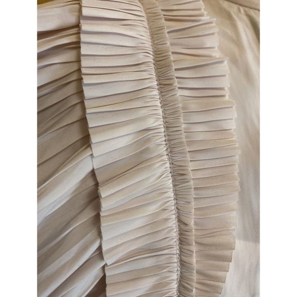 Joie Silk Pleated -Ruffle Blouse Top Size  L - Picture 14 of 15